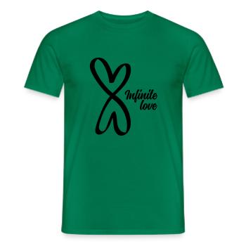 Infinite love - Men's T-Shirt - kelly green - Front - AI Model Male 178 dark (178cm)