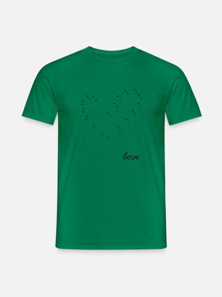 malen nach zahlen love zeichnen illustration schwa - Männer T-Shirt - Kelly Green