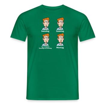 Büro - Langes Wochenende - Männer T-Shirt - Kelly Green - Vorne - AI Model Male 178 dark (178cm)