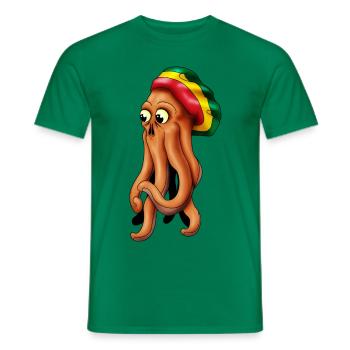 rasta krake - Männer T-Shirt - Kelly Green - Vorne - AI Model Male 178 dark (178cm)
