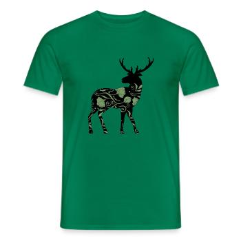 Hirsch - Männer T-Shirt - Kelly Green - Vorne - AI Model Male 178 dark (178cm)