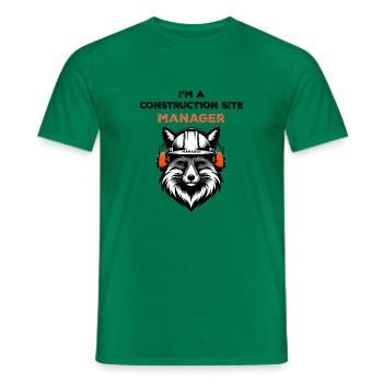 Je suis chef de chantier renard - T-shirt homme - vert - Devant - AI Model Male 178 dark (178cm)