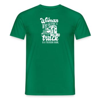 Camionneur babe chauffeur de camion - T-shirt homme - vert - Devant - AI Model Male 178 dark (178cm)