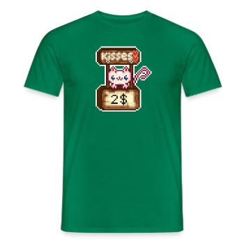 Kitty Kisses - T-shirt homme - vert - Devant - AI Model Male 178 dark (178cm)