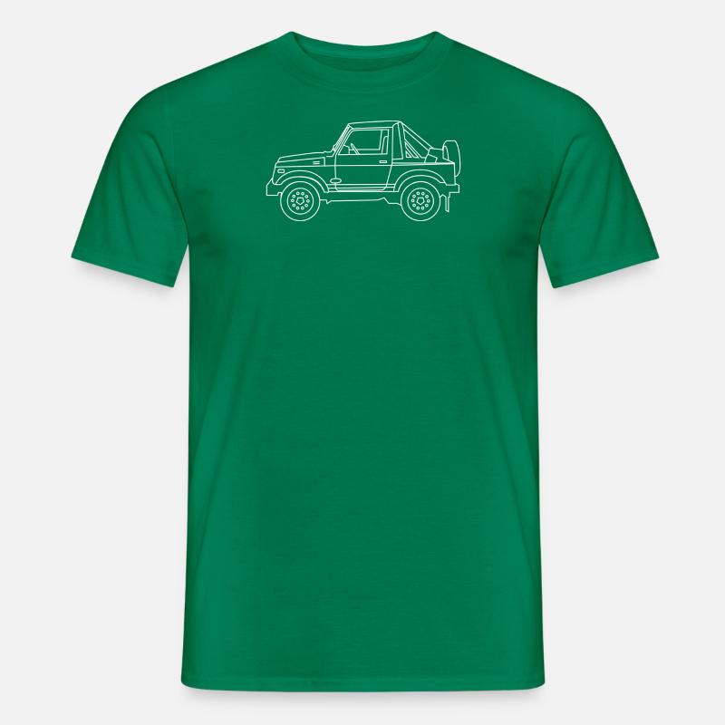 Samurai Weiß 4X4 - Männer T-Shirt - Kelly Green
