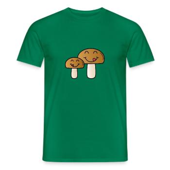 champignons - T-shirt homme - vert - Devant - AI Model Male 178 dark (178cm)