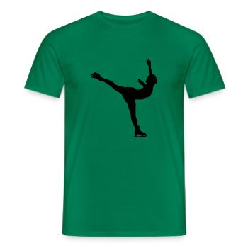 Figure skater - Männer T-Shirt - Kelly Green - Vorne - AI Model Male 178 dark (178cm)