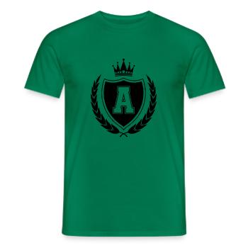 wappen A Krone - Männer T-Shirt - Kelly Green - Vorne - AI Model Male 178 dark (178cm)