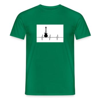 Leidenschaft für E-Gitarren - Männer T-Shirt - Kelly Green - Vorne - AI Model Male 178 dark (178cm)