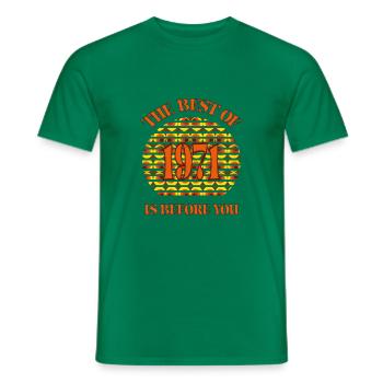 Year of birth 1971 Vintage Retro, birth, birthday - Men's T-Shirt - kelly green - Front - AI Model Male 178 dark (178cm)