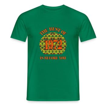 Year of birth 1972 Vintage Retro, birth, birthday - Men's T-Shirt - kelly green - Front - AI Model Male 178 dark (178cm)