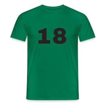18 - Men's T-Shirt - kelly green - Front - AI Model Male 178 dark (178cm)