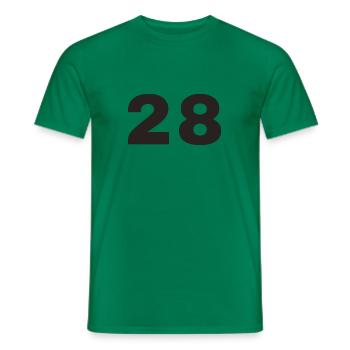 28 - Men's T-Shirt - kelly green - Front - AI Model Male 178 dark (178cm)
