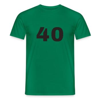 40 - Men's T-Shirt - kelly green - Front - AI Model Male 178 dark (178cm)