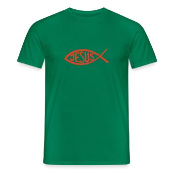 Jesus Christus von Nazareth Glaube Bibel Jesus - Männer T-Shirt - Kelly Green - Vorne - AI Model Male 178 dark (178cm)