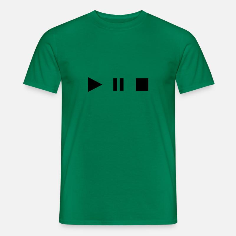 Play Stopp Pause - Männer T-Shirt - Kelly Green