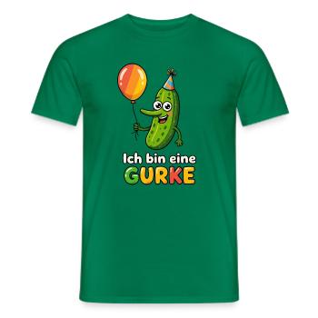 Gurke Kostüm Ich bin eine Gurke Karneval Fasching - Männer T-Shirt - Kelly Green - Vorne - AI Model Male 178 dark (178cm)