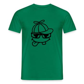 Face Comic Propeller Cap Éolienne - T-shirt homme - vert - Devant - AI Model Male 178 dark (178cm)