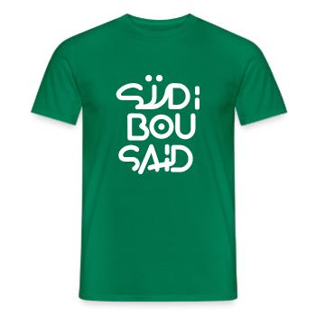 Sidi bou said - T-shirt homme - vert - Devant - AI Model Male 178 dark (178cm)