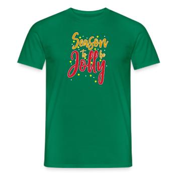 Season to be Jolly - Männer T-Shirt - Kelly Green - Vorne - AI Model Male 178 dark (178cm)