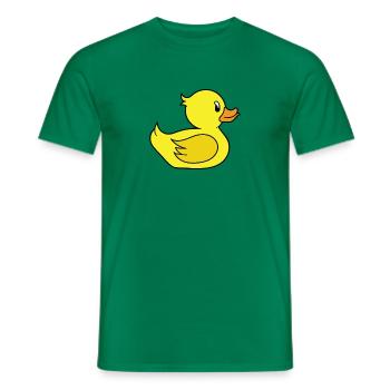 Doux canard jaune - Un petit canard mignon - T-shirt homme - vert - Devant - AI Model Male 178 dark (178cm)