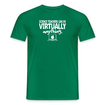 Science Teachers Can Do Virtually Anything - Men's T-Shirt - kelly green - Front - AI Model Male 178 dark (178cm)