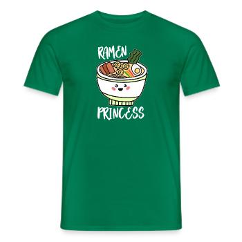 Ramen Princess Cute Kawaii Asian Noodle - Men's T-Shirt - kelly green - Front - AI Model Male 178 dark (178cm)