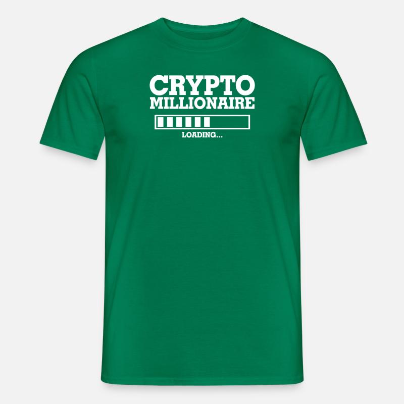 Crypto Millionaire Loading - Men's T-Shirt - kelly green
