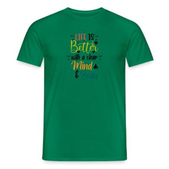 Yoga Clarity for body and mind Better living - Men's T-Shirt - kelly green - Front - AI Model Male 178 dark (178cm)