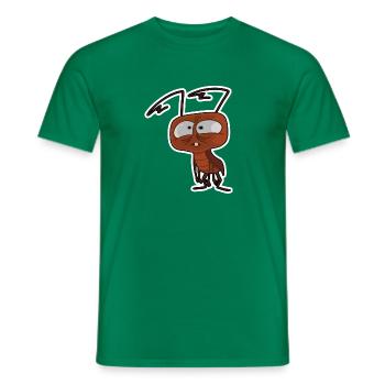 Motif de dessin animé de cafard - T-shirt homme - vert - Devant - AI Model Male 178 dark (178cm)