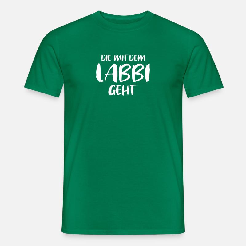 Die Mit Dem Labbi Geht - Männer T-Shirt - Kelly Green