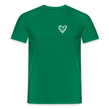 cœur - T-shirt homme - vert - Devant - AI Model Male 178 dark (178cm)