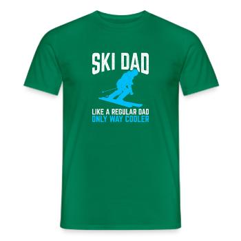 Awesome Skiing Snowboarding Design Quote Ski Dad W - Männer T-Shirt - Kelly Green - Vorne - AI Model Male 178 dark (178cm)