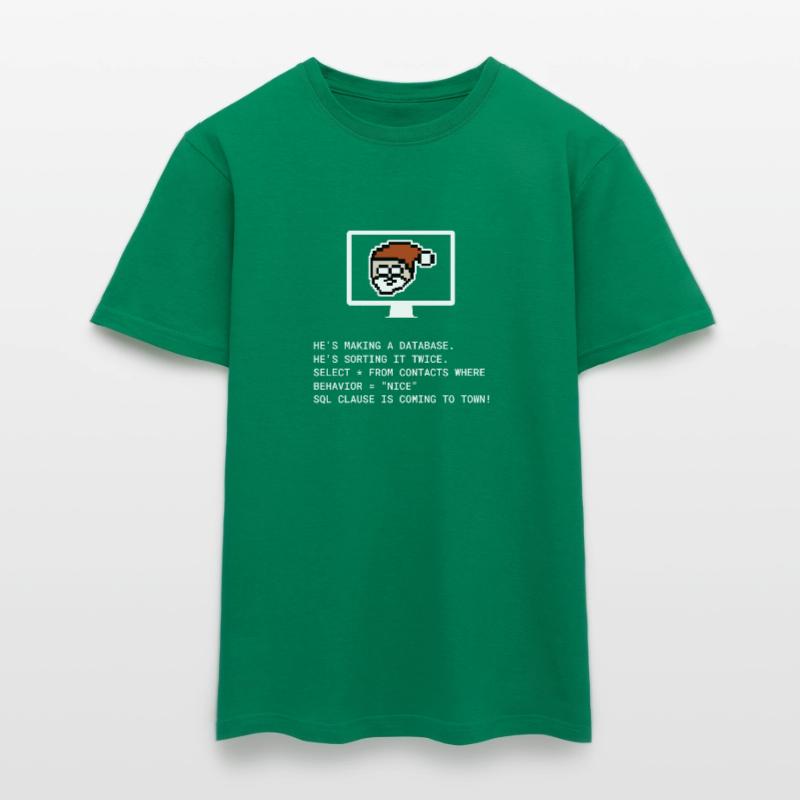 Cadeau informatique programmeur Noël SQL Clause T-shirt homme