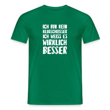 Klugscheisser Geschenk - Männer T-Shirt - Kelly Green - Vorne - AI Model Male 178 dark (178cm)