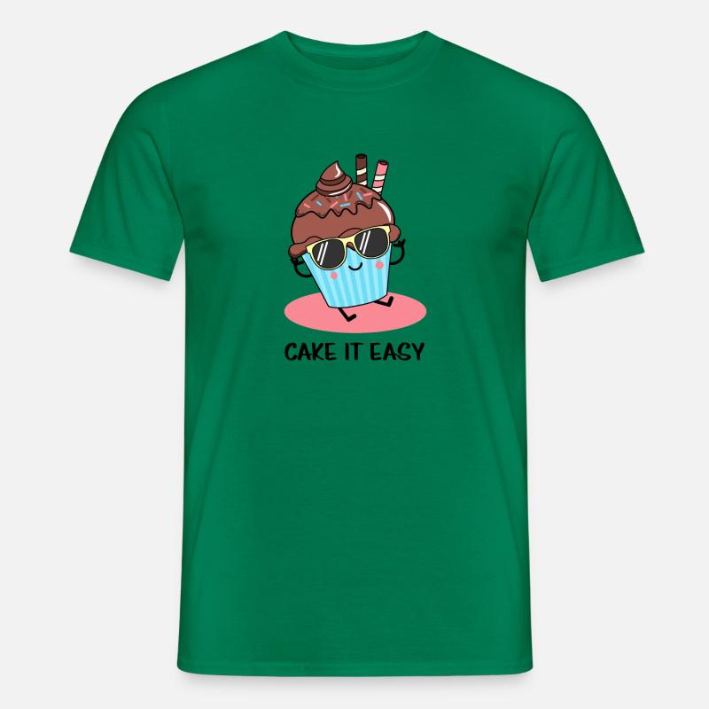 Cake it easy - take it easy - funny design - Men’s T-shirt - kelly green