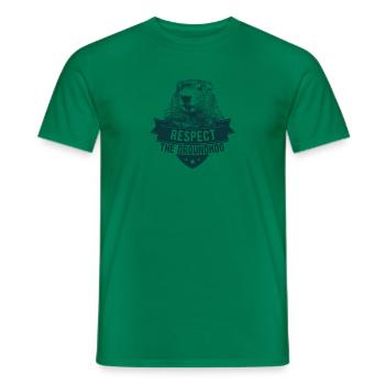 Respect The Groundhog - Men's T-Shirt - kelly green - Front - AI Model Male 178 dark (178cm)