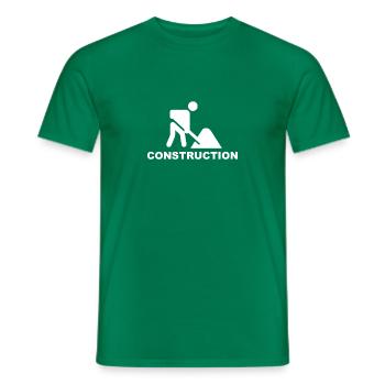 Construction /Construction /Construction /Reconstruction /Aide - T-shirt homme - vert - Devant - AI Model Male 178 dark (178cm)