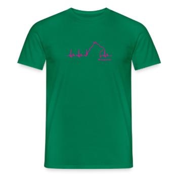 Schipperke HertBeat - Männer T-Shirt - Kelly Green - Vorne - AI Model Male 178 dark (178cm)