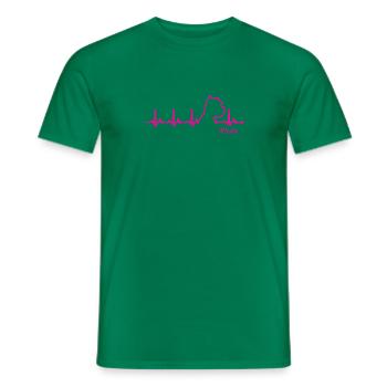 Westie HertBeat - Men's T-Shirt - kelly green - Front - AI Model Male 178 dark (178cm)