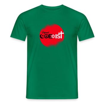 Défendre coexister - T-shirt homme - vert - Devant - AI Model Male 178 dark (178cm)