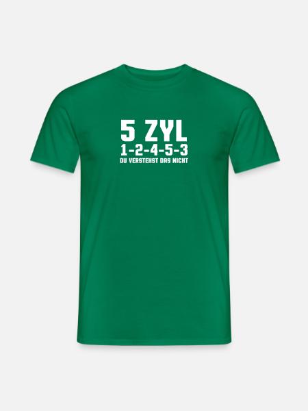 5 Zyl 1-2-4-5-3 Du Verstehst Das Nicht - Männer T-Shirt - Kelly Green