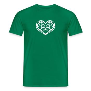 HERZ - Männer T-Shirt - Kelly Green - Vorne - AI Model Male 178 dark (178cm)