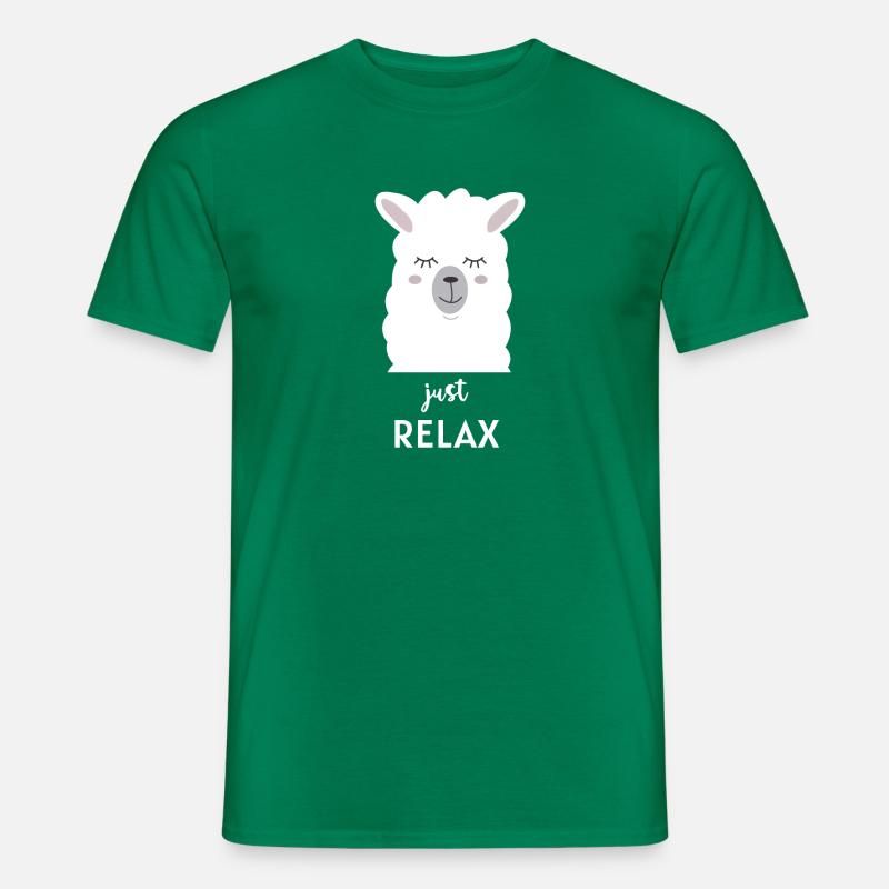 Lama slap bare af - Mænd T-shirt - kelly grøn