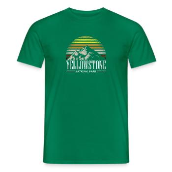 Parc national de Yellowstone - T-shirt homme - vert - Devant - AI Model Male 178 dark (178cm)