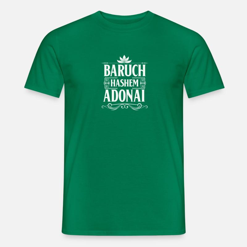 Baruch Hashem Adonai - Männer T-Shirt - Kelly Green