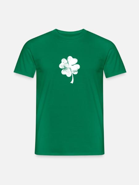 LUCKY IRISH 4 LEAF CLOVER - Männer T-Shirt - Kelly Green