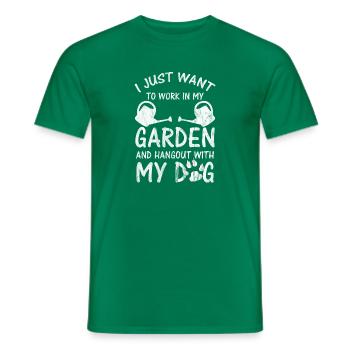 J’ai juste le temps de travailler dans mon jardin - T-shirt homme - vert - Devant - AI Model Male 178 dark (178cm)