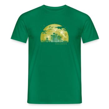 VANCOUVER Moon Light Nuit Etoiles Skyline - T-shirt homme - vert - Devant - AI Model Male 178 dark (178cm)