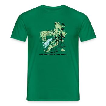 Home Office in Nature - Men's T-Shirt - kelly green - Front - AI Model Male 178 dark (178cm)